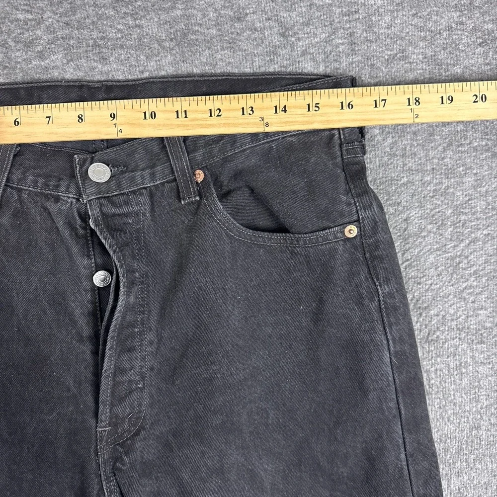 Vintage Levis 501 Jeans Mens 34x34 Black Denim Straight Leg Button Fly USA‎ 90s
